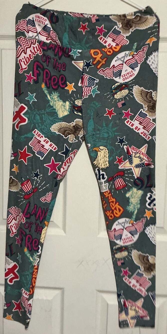 LuLaRoe Leggings 4th of July Independence Day Print